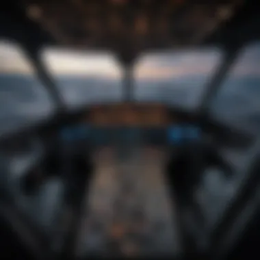 Inside the Cockpit: Advanced Aviation Technology A serene cockpit view during a flight showcasing advanced technology