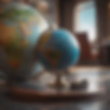 Airline Miles and Global Travel Airline miles concept with a globe