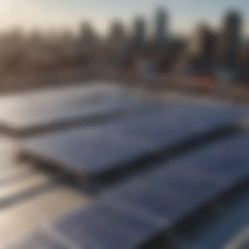 Solar panel installation on a rooftop