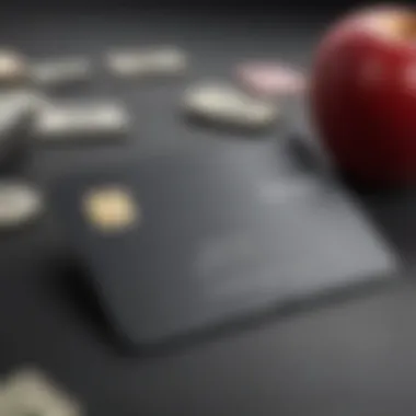 Apple Card in a wallet with money-saving symbols