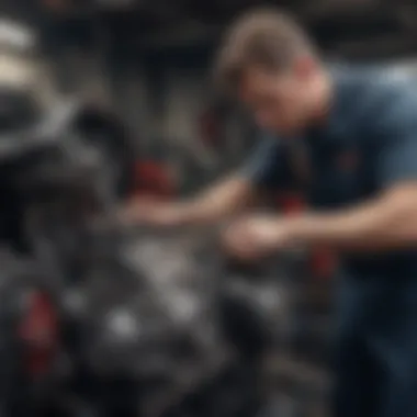 Auto Mechanic Repairing Engine