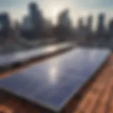 Solar panel installation on a modern rooftop