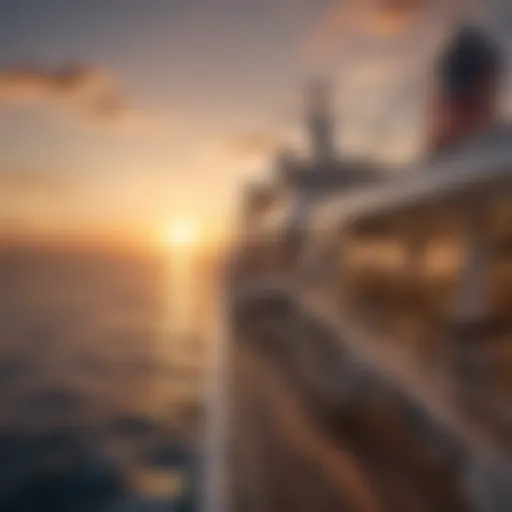 Luxurious Cruise Ship Deck at Sunset