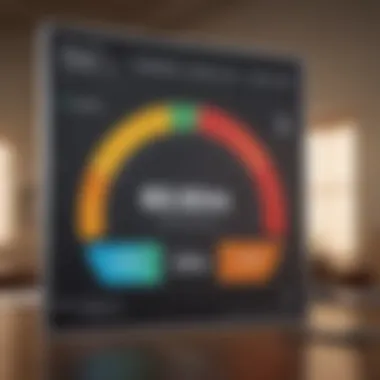 Illustration of credit score improvement graph