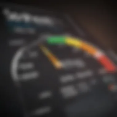 Credit Score Improvement Illustration of a credit score graph with upward trend