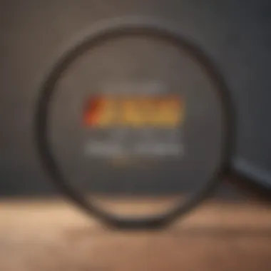 Credit Score Examination Illustration of a magnifying glass focusing on credit score