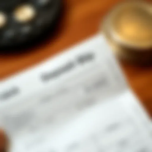 Detailed view of a filled deposit slip