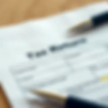 Finalized Tax Return Ready for Submission Close-up of a completed tax return