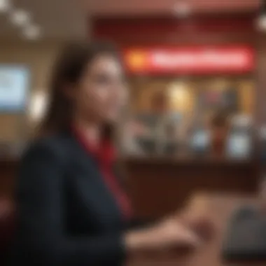 Customer service interaction at a Wells Fargo branch