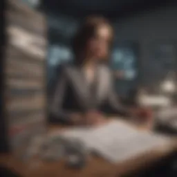 Professional Executive Assistant Organizing Files