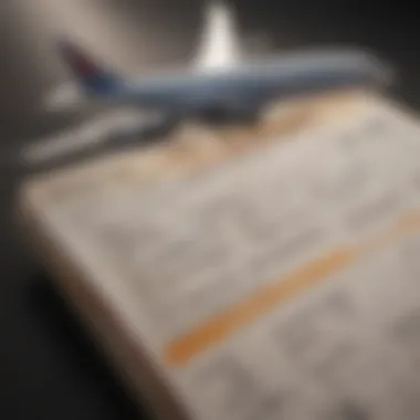 A graphic illustrating various features of airplane ticket applications