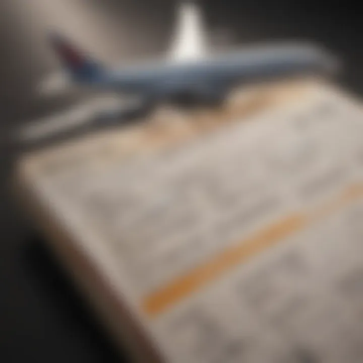 A graphic illustrating various features of airplane ticket applications