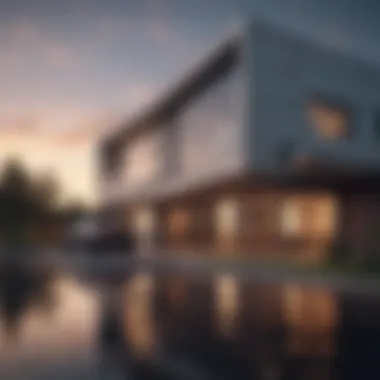 Innovative Design Symbolizing Stability Modern architecture representing financial stability
