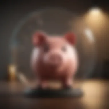 Illustration of a shield protecting a savings piggy bank