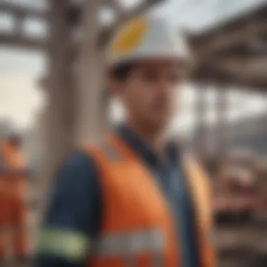 A bustling construction site showcasing skilled laborers in action.