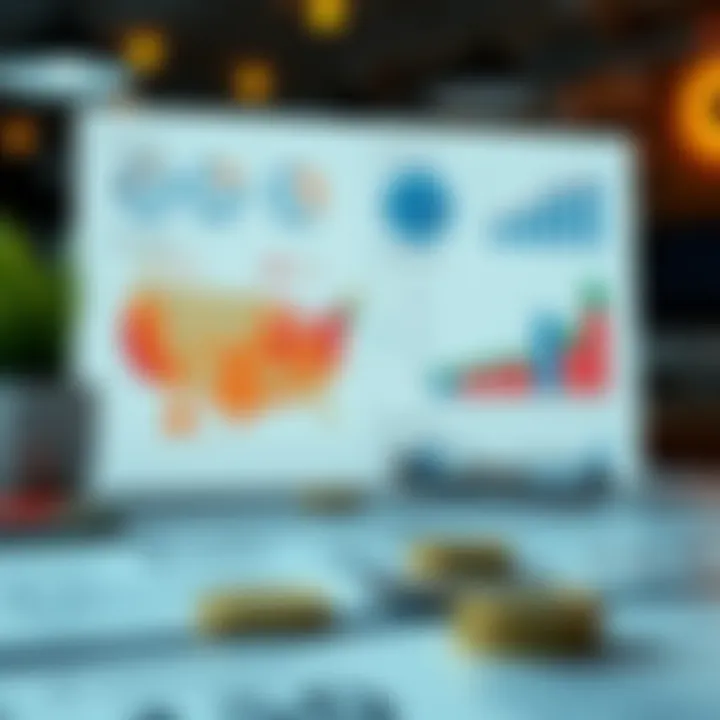 Navigating Investment Opportunities in the USA Diverse investment opportunities represented visually with graphs and charts