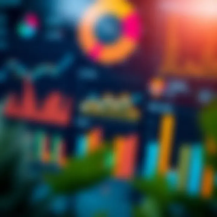 Financial Data Visualization Charts and graphs depicting financial data and savings