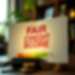 Illustration depicting fair credit score impact