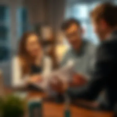 Consulting on Mortgage Choices for Building A couple discussing plans with a financial advisor