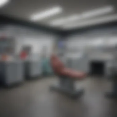 Modern Phlebotomy Lab A modern phlebotomy lab showcasing advanced equipment