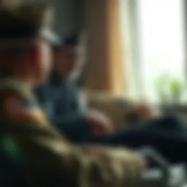 Veterans discussing financial options