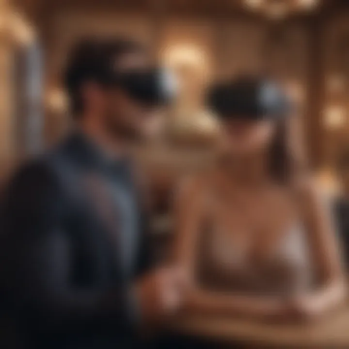 Virtual reality simulation of a romantic date