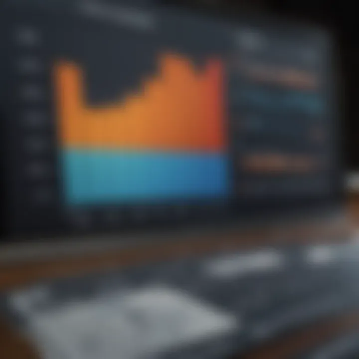 Illustration of a financial chart showing financial insights for self-employed professionals