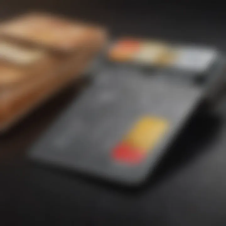 Conceptual visualization of prepaid credit card functionality