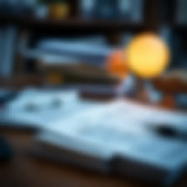 Illustration of organized records and documents for tax filing