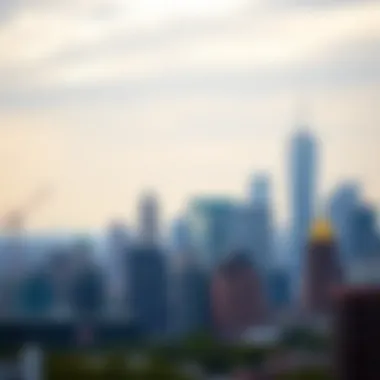 Urban Skyline Representing Real Estate Opportunities Skyline view of a bustling city symbolizing real estate growth