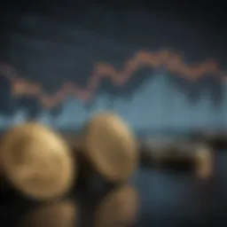 Graph illustrating stock market trends