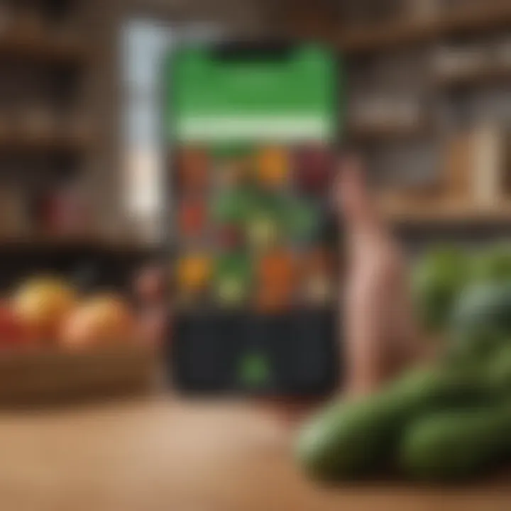 Illustration of Instacart app interface