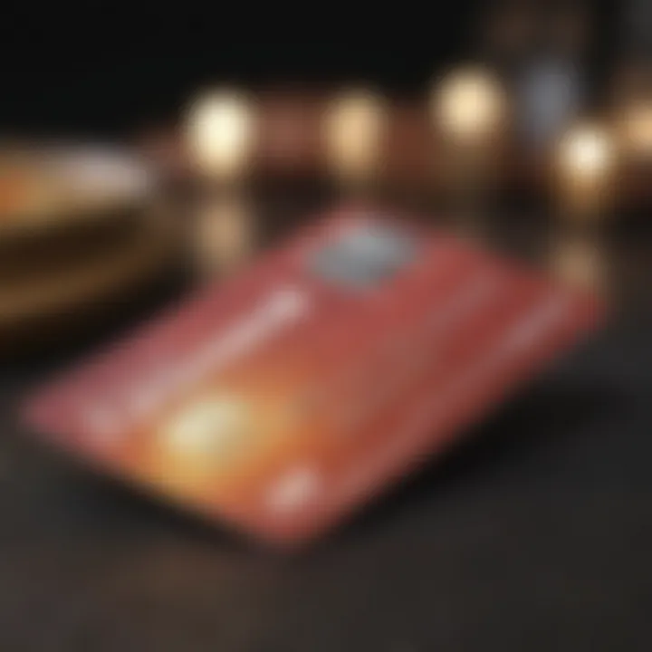 A close-up view of a cashback rewards card