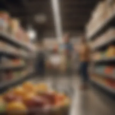 Comparing Grocery Prices for Best Cashback A shopper comparing grocery prices for cashback deals