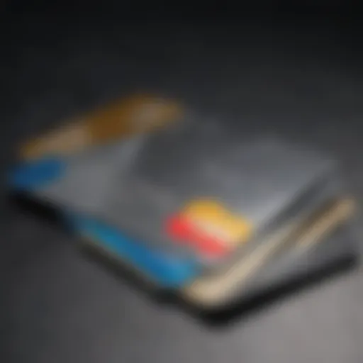 A visual representation of various credit card types available.