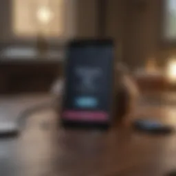 A phone displaying the Zelle app and warning symbols