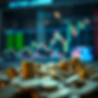 Abstract concept of financial lessons learned