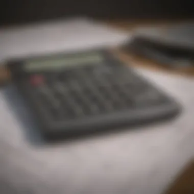 Financial Insight: Calculator and Mortgage Documents Calculator and financial documents for mortgage planning