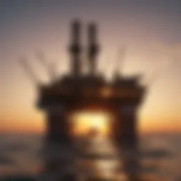 Oil Rig at Sunset