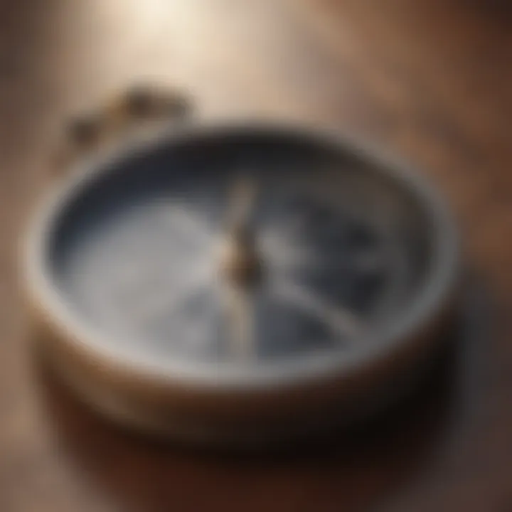 Illustration of a compass symbolizing financial direction