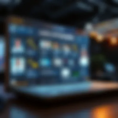 Technology Career Opportunities A digital interface showcasing job opportunities in technology