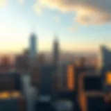 Exploring Real Estate Investment Opportunities Aerial view of a vibrant city skyline representing real estate potential