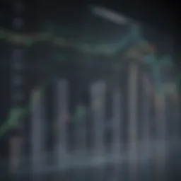 Abstract financial chart representation