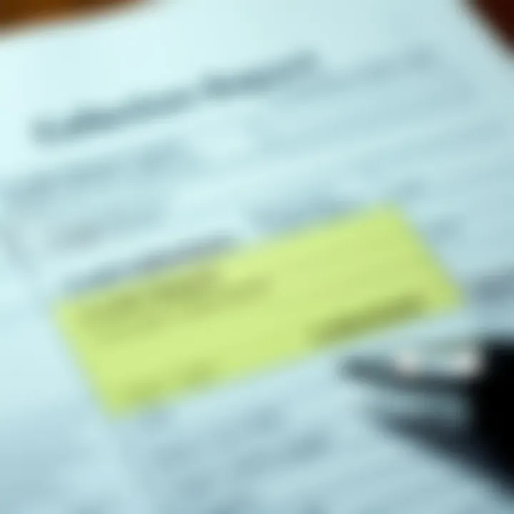 A detailed view of credit report with highlighted collection entries