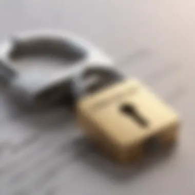 Illustration of Secure Lock and Key on Mortgage Document