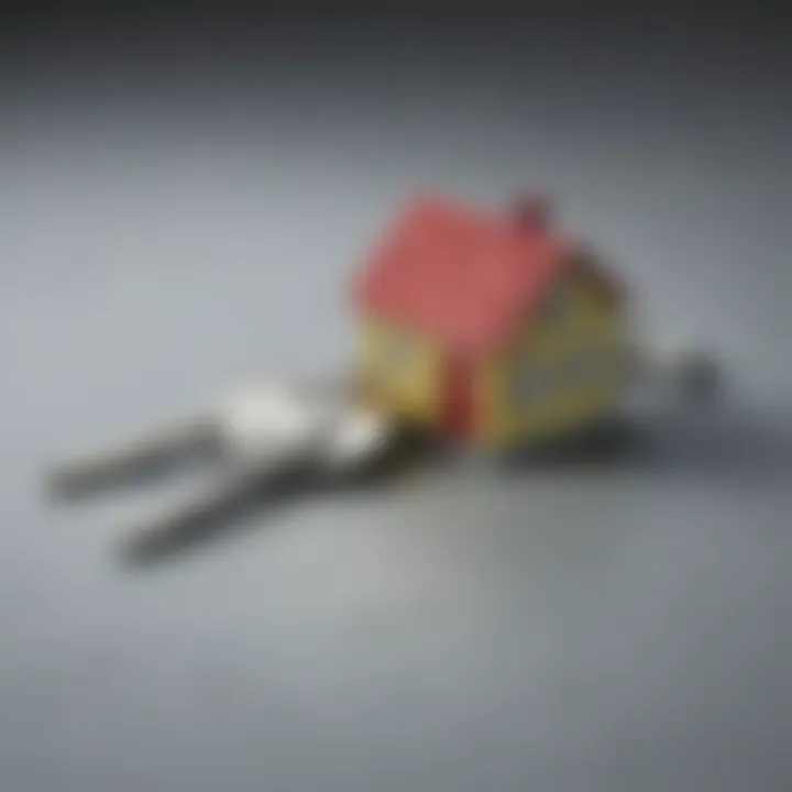 Keys and house-shaped keychain symbolizing homeownership