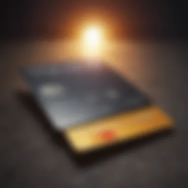 Illustration depicting a credit card with a rising limit