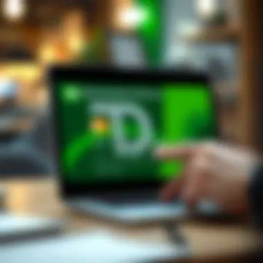 Applying for the TD Bank International Credit Card A digital representation of online application for the credit card