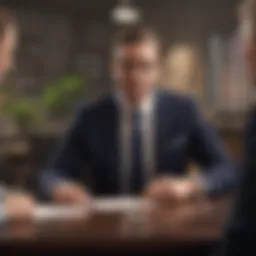 Entrepreneur discussing financing options with a banker