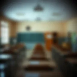 A classroom representing educational stability